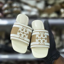 Double T Jacquard Slide Sandal